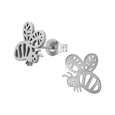 Bee - 316L Surgical Grade Stainless Steel Steel Ear Studs A4S48841