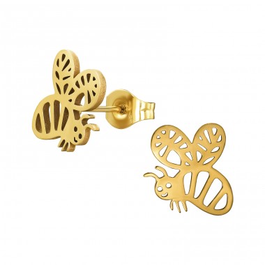 Golden Bee - 316L Surgical Grade Stainless Steel Steel Ear Studs A4S48842