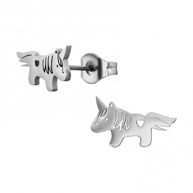 Einhorn - Chirurgischer 316L-Edelstahl Stahl-Ohrstecker A4S48849