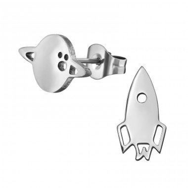 Rocket And Planetary - 316L Surgical Grade Stainless Steel Steel Ear Studs A4S48859