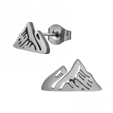 Mountain - 316L Surgical Grade Stainless Steel Steel Ear Studs A4S48865