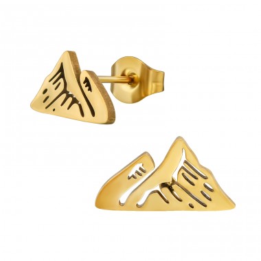 Golden Mountain - 316L Surgical Grade Stainless Steel Steel Ear Studs A4S48866