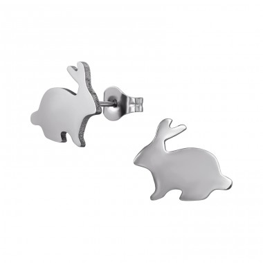 Rabbit - 316L Surgical Grade Stainless Steel Steel Ear Studs A4S48868