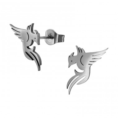 Phoenix Bird - 316L Surgical Grade Stainless Steel Steel Ear Studs A4S48870