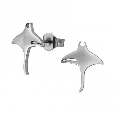 Manta Ray - 316L Surgical Grade Stainless Steel Steel Ear Studs A4S48872