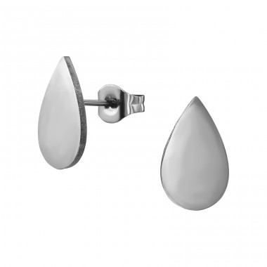 Teardrop - 316L Surgical Grade Stainless Steel Steel Ear Studs A4S48876