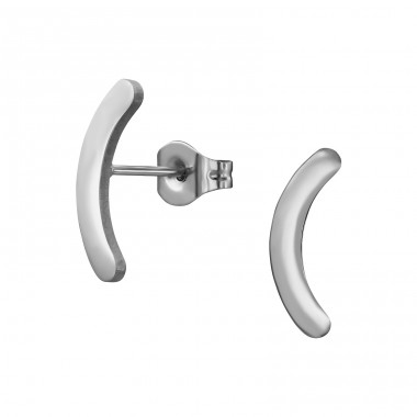 Curve - 316L Surgical Grade Stainless Steel Steel Ear Studs A4S48880