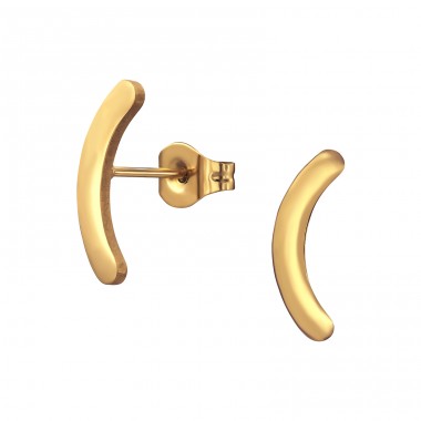 Goldene Kurve - Chirurgischer 316L-Edelstahl Stahl-Ohrstecker A4S48881