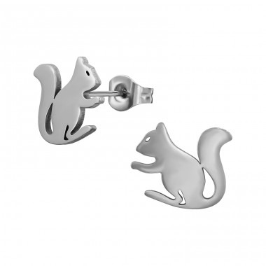 Squirrel - 316L Surgical Grade Stainless Steel Steel Ear Studs A4S48882