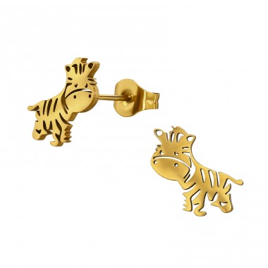 Golden Zebra - 316L Surgical Grade Stainless Steel Steel Ear Studs A4S48968