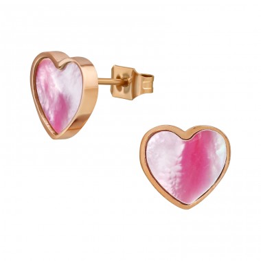 Heart - 316L Surgical Grade Stainless Steel Steel Ear Studs A4S49028