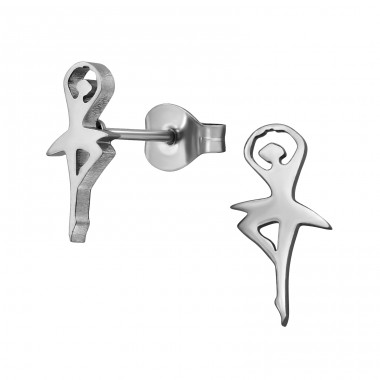 Ballerina - 316L Surgical Grade Stainless Steel Steel Ear Studs A4S49112