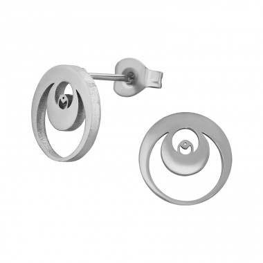 Open Moon - 316L Surgical Grade Stainless Steel Steel Ear Studs A4S49117