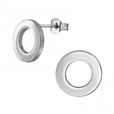 Open Circle - 316L Surgical Grade Stainless Steel Steel Ear Studs A4S49150