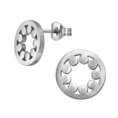 Open Circle - 316L Surgical Grade Stainless Steel Steel Ear Studs A4S49152