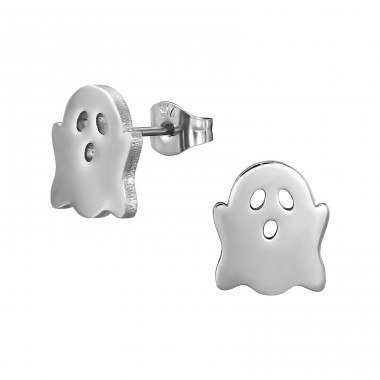 Ghost - 316L Surgical Grade Stainless Steel Steel Ear Studs A4S49356