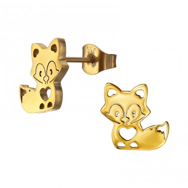 Golden Fox - 316L Surgical Grade Stainless Steel Steel Ear Studs A4S49364