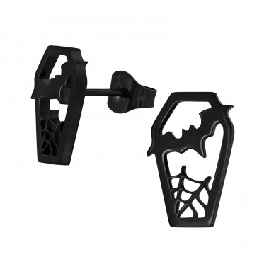 Bat and spider - 316L Surgical Grade Stainless Steel Steel Ear Studs A4S49366