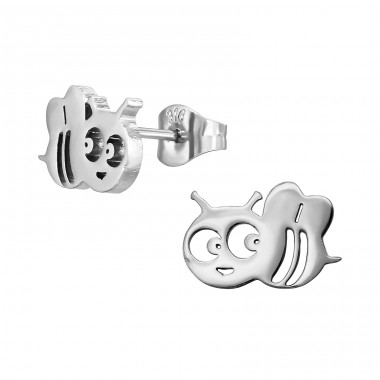 Bee - 316L Surgical Grade Stainless Steel Steel Ear Studs A4S49367