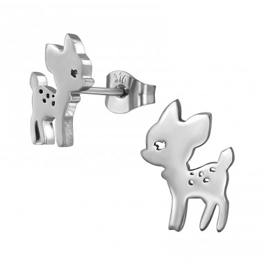 Deer - 316L Surgical Grade Stainless Steel Steel Ear Studs A4S49373