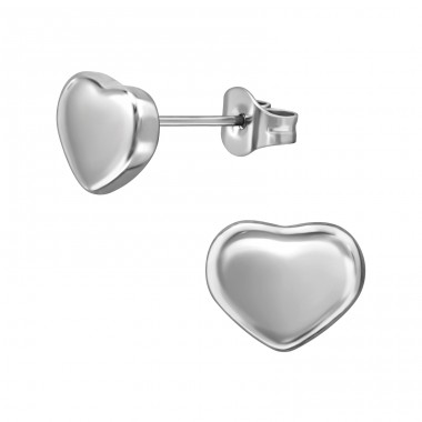 Heart - 316L Surgical Grade Stainless Steel Steel Ear Studs A4S49420