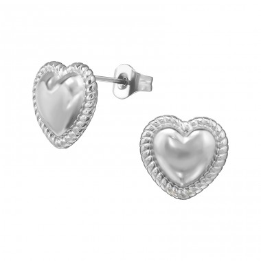 Heart - 316L Surgical Grade Stainless Steel Steel Ear Studs A4S49423