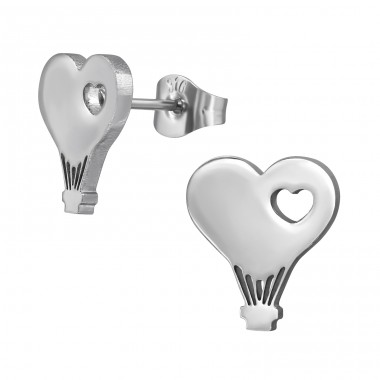 Heart Balloon - 316L Surgical Grade Stainless Steel Steel Ear Studs A4S49435