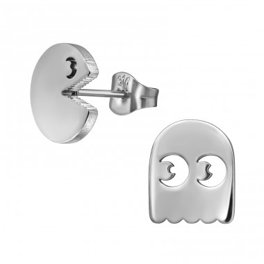 Pacman-Stahl - Chirurgischer 316L-Edelstahl Stahl-Ohrstecker A4S49445