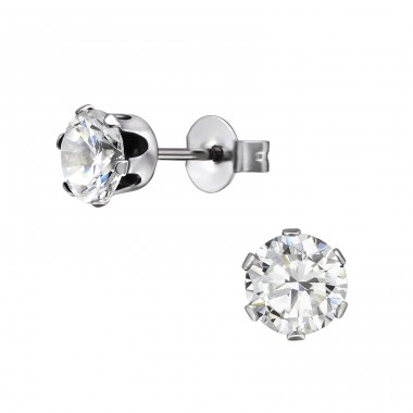 Round - 316L Surgical Grade Stainless Steel Steel Ear Studs A4S7196