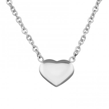 Heart - 316L Surgical Grade Stainless Steel Steel Necklaces A4S30014