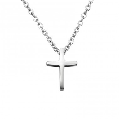 Cross - 316L Surgical Grade Stainless Steel Steel Necklaces A4S30032