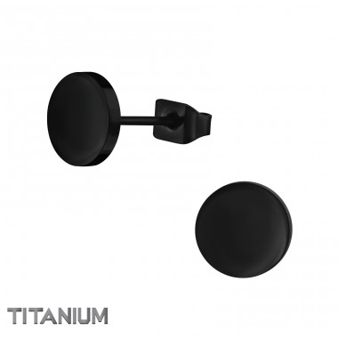 Kulaté 8mm - Titan Titanové Náušnice A4S48129