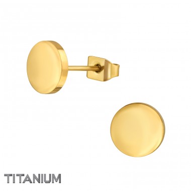 Rund 8mm - Titan Titan-Ohrstecker A4S48132