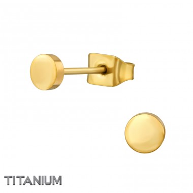 Okrúhle 4mm - Titán Titánové Náušnice A4S48133