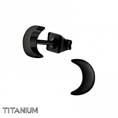 Halbmond - Titan Titan-Ohrstecker A4S49024