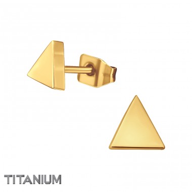 Golden Triangle - Titanium Titan Ear Studs A4S49027