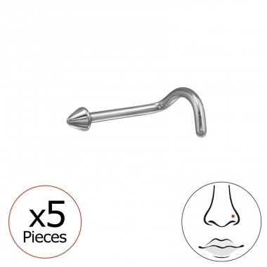 5 x Trójkątne 2mm (20G)   - Tytan Titanium Nose Jewelry A4S47743