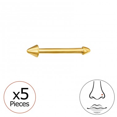 Golden Triangle nose piercing 2mm, (20 G) 5pcs - Titanium Titanium Nose Jewelry A4S47767