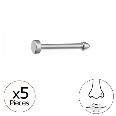 Titanium Circle nose piercing 2mm, (20 G) 5pcs - Titanium Titanium Nose Jewelry A4S47768