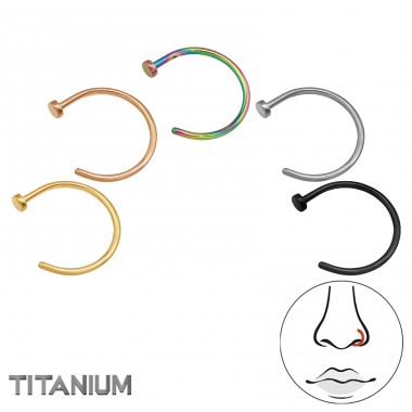 5 ks Krúžky do nosa Mix farieb 0,8 mm (20G) - Titán Titanium Nose Jewelry A4S47779