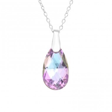 Swarovski Elements 925 Sterling Silver Large Teardrop Necklace deals NEW